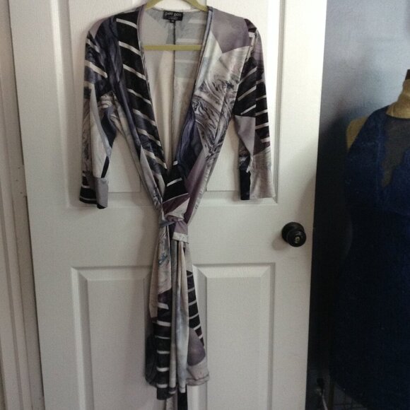 Petit Pois, "M" by Viviana G. Wrap Around Dress; Geometric Design, Avant Garde - Picture 1 of 6